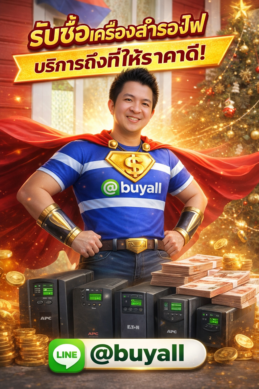 ภาพประชาสัมพันธ์บริการรับซื้อเครื่องสำรองไฟ ของ รับซื้อกรุงเทพ.com พร้อม Line @buyall และเบอร์ติดต่อ 091-1206831