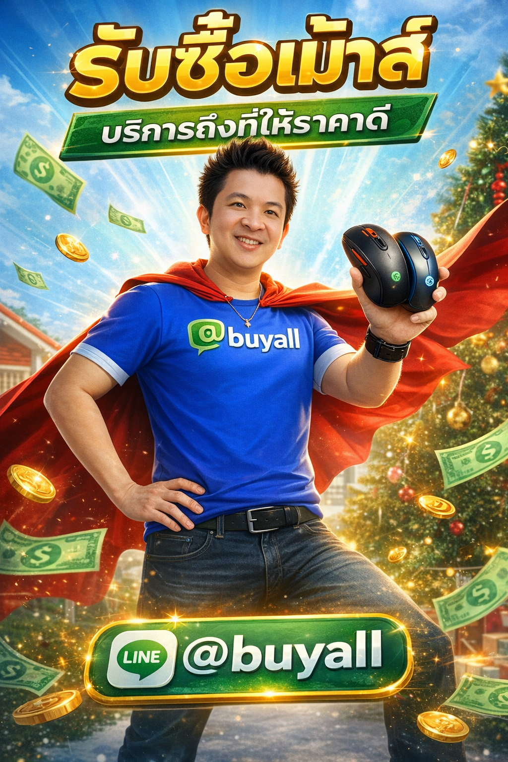 ภาพประชาสัมพันธ์บริการรับซื้อเม้าส์ของ รับซื้อกรุงเทพ.com พร้อม Line @buyall และเบอร์ติดต่อ 091-1206831