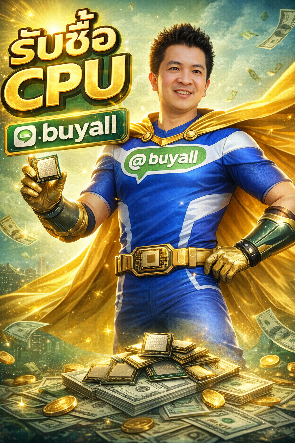 ภาพประชาสัมพันธ์บริการรับซื้อ CPU ของ รับซื้อกรุงเทพ.com พร้อม Line @buyall และเบอร์ติดต่อ 091-1206831