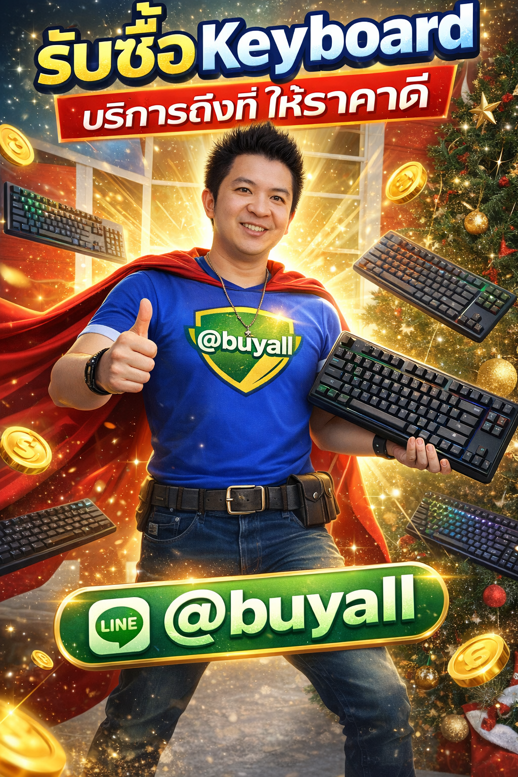 ภาพประชาสัมพันธ์บริการรับซื้อ keyboard ของ รับซื้อกรุงเทพ.com พร้อม Line @buyall และเบอร์ติดต่อ 091-1206831