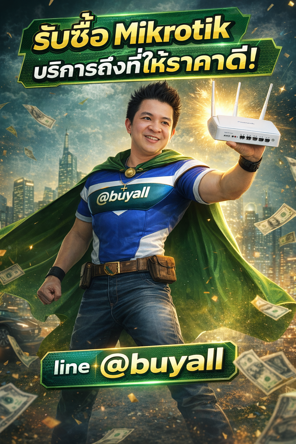 ภาพประชาสัมพันธ์บริการรับซื้อ mikrotik ของ รับซื้อกรุงเทพ.com พร้อม Line @buyall และเบอร์ติดต่อ 091-1206831