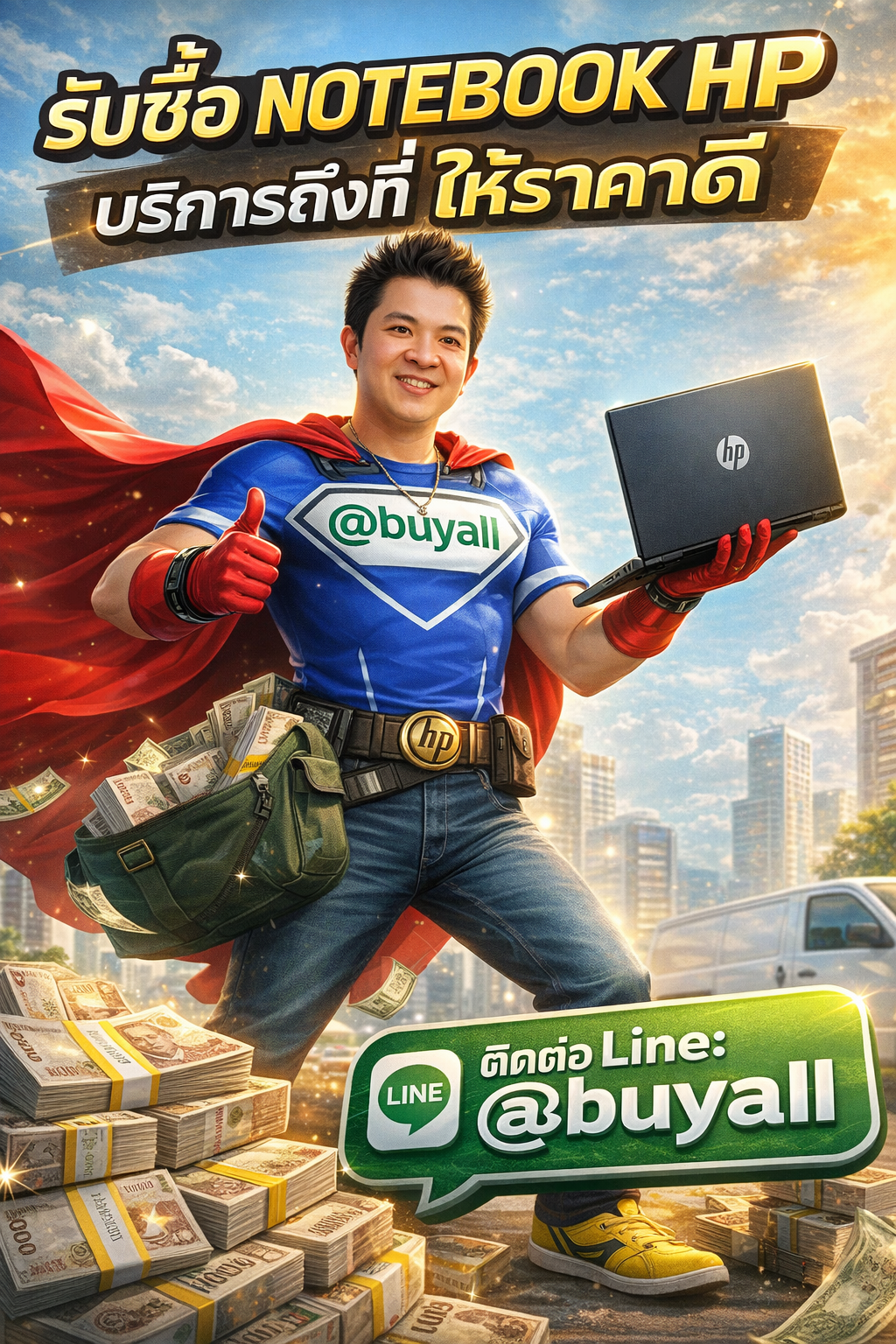 ภาพประชาสัมพันธ์บริการรับซื้อ notebook hp ของ รับซื้อกรุงเทพ.com พร้อม Line @buyall และเบอร์ติดต่อ 091-1206831