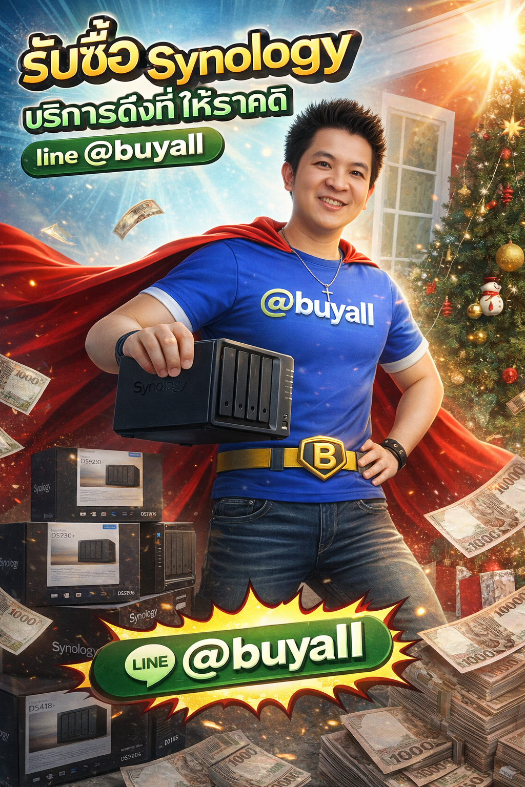 ภาพประชาสัมพันธ์บริการรับซื้อ Synology ของ รับซื้อกรุงเทพ.com พร้อม Line @buyall และเบอร์ติดต่อ 091-1206831