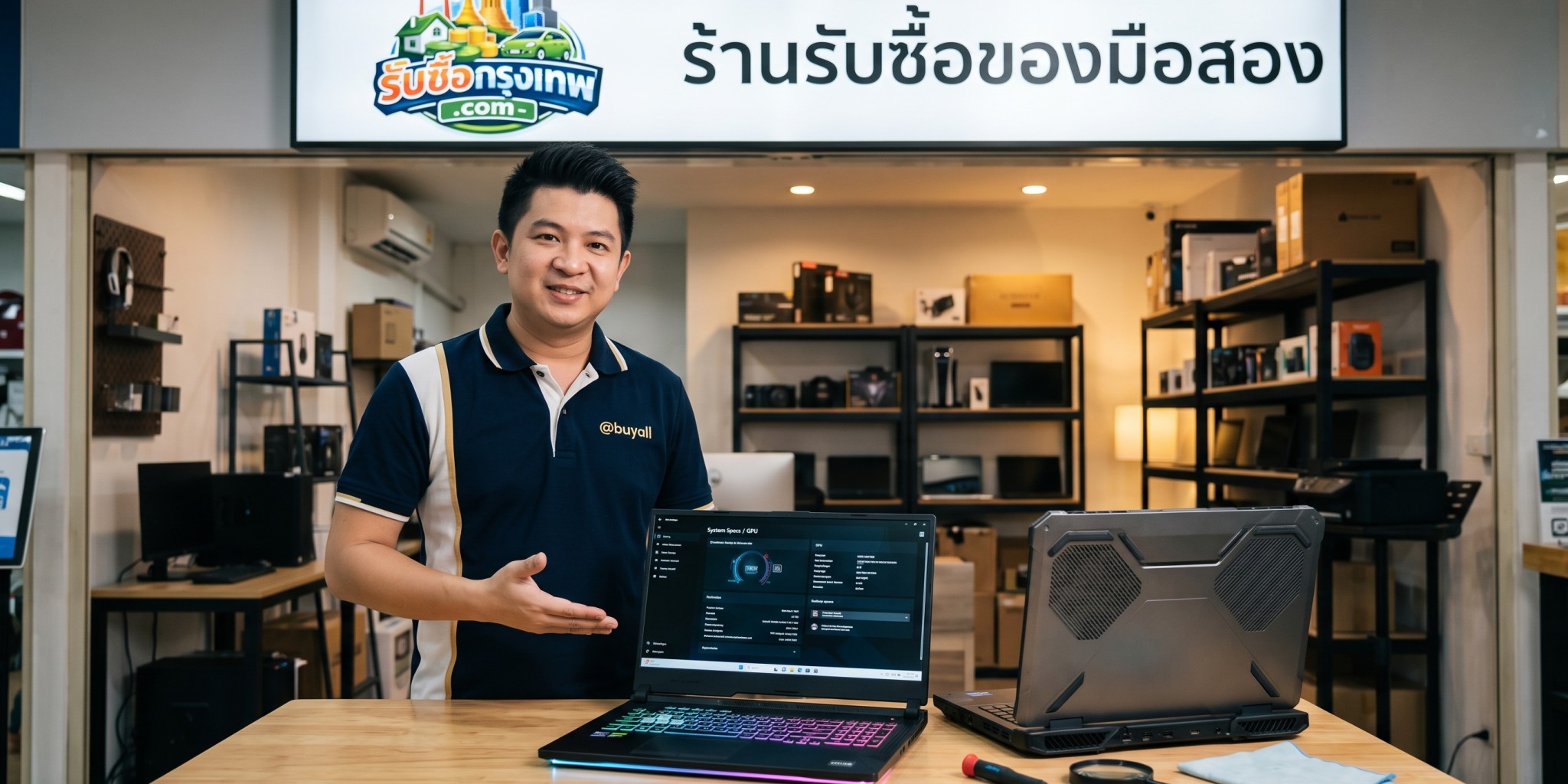 การตรวจสอบสภาพบอดี้และระบบระบายความร้อนของ Notebook Gaming สำหรับเตรียมขาย