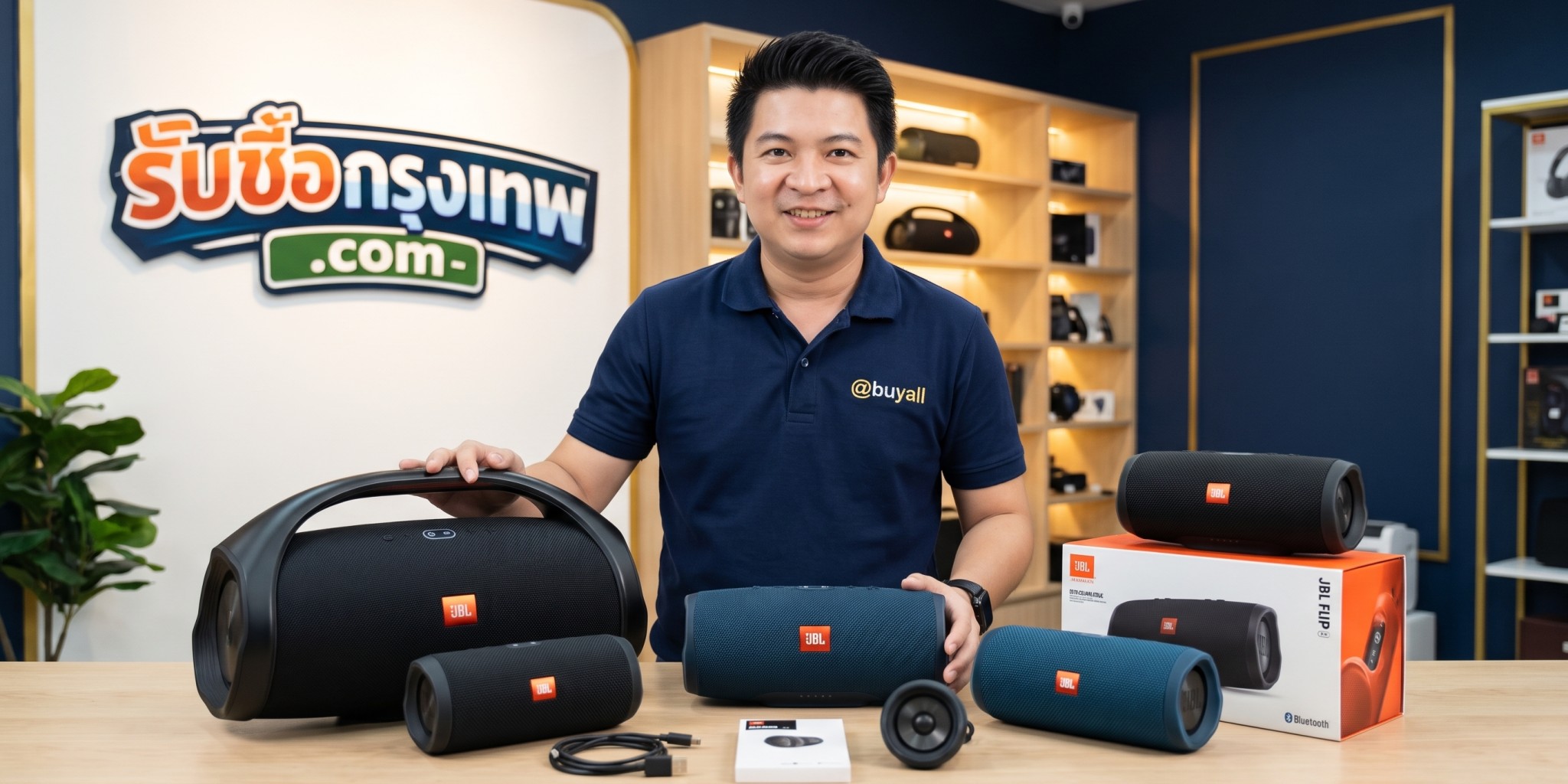 การตรวจเช็กลำโพงบลูทูธ JBL สภาพแบตเตอรี่ ดอกลำโพง และอุปกรณ์เสริมก่อนส่งประเมิน