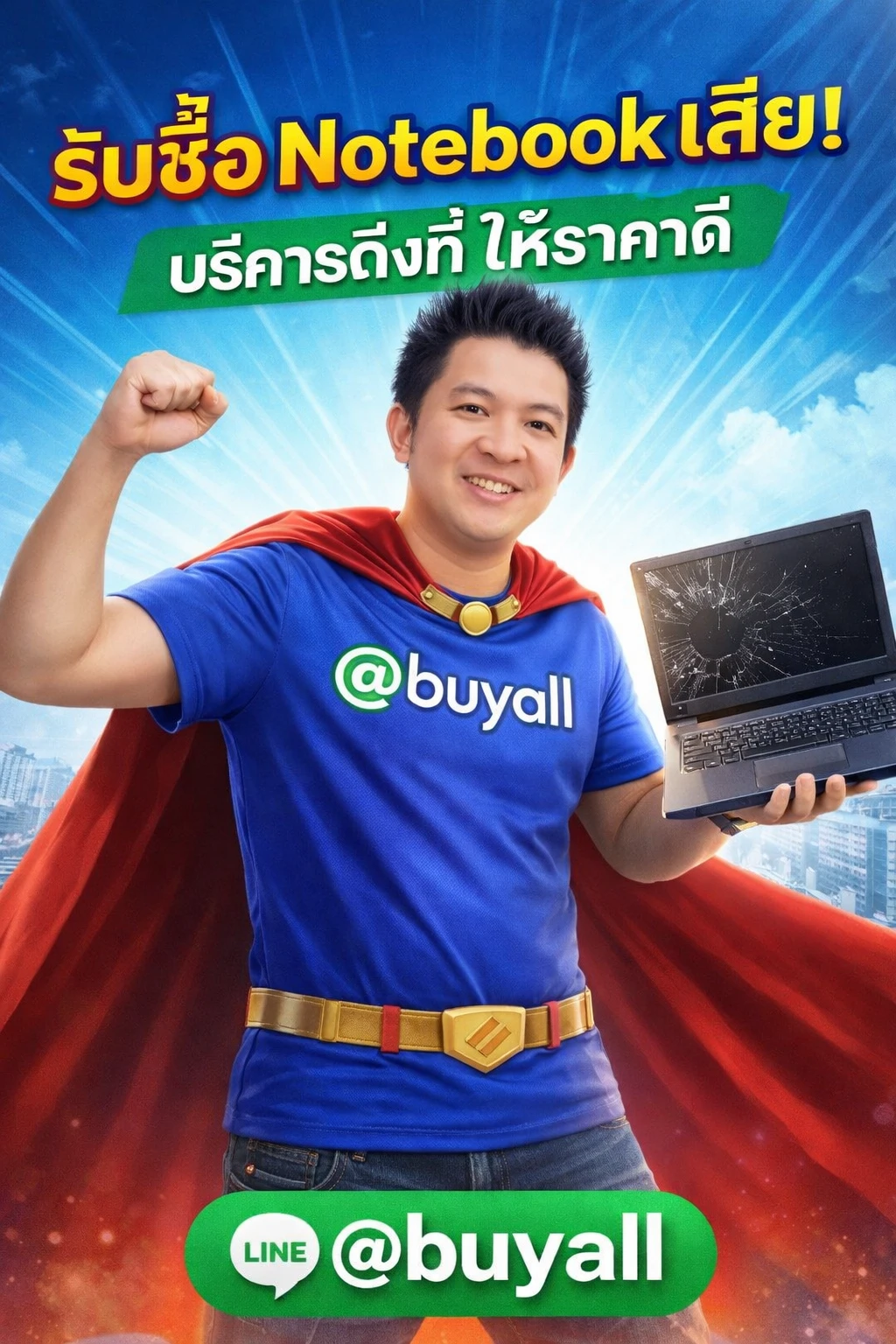 ภาพประชาสัมพันธ์บริการรับซื้อสินค้ามือสองของ รับซื้อกรุงเทพ.com พร้อม Line @buyall และเบอร์ติดต่อ 091-1206831