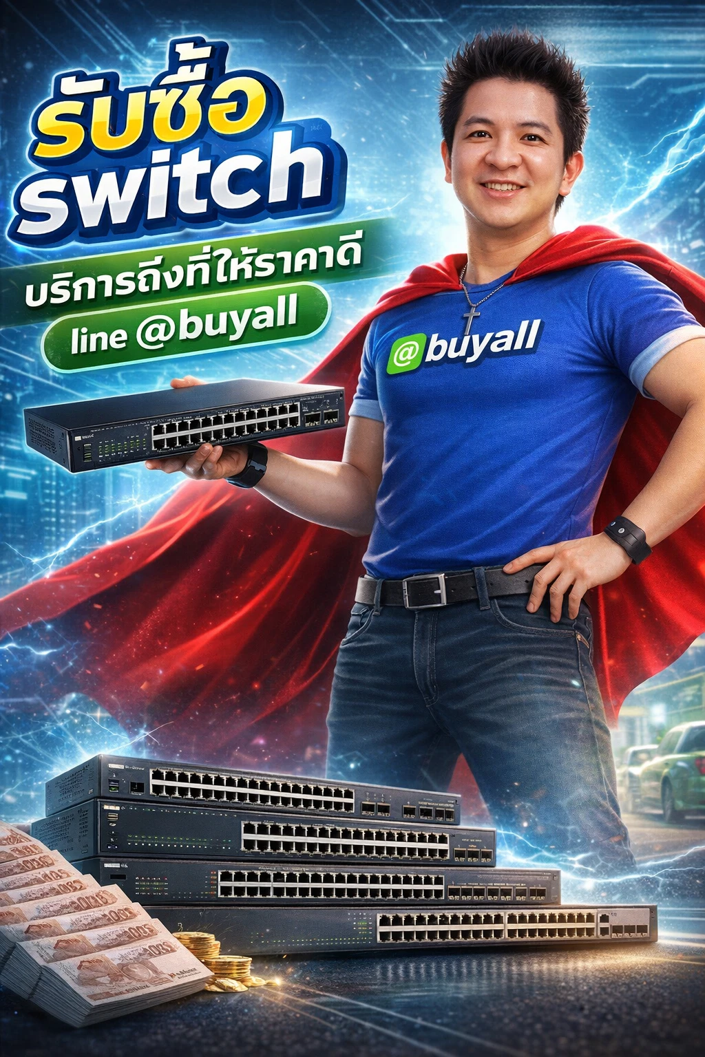 ภาพประชาสัมพันธ์บริการรับซื้อ Switch ของ รับซื้อกรุงเทพ.com พร้อม Line @buyall และเบอร์ติดต่อ 091-1206831
